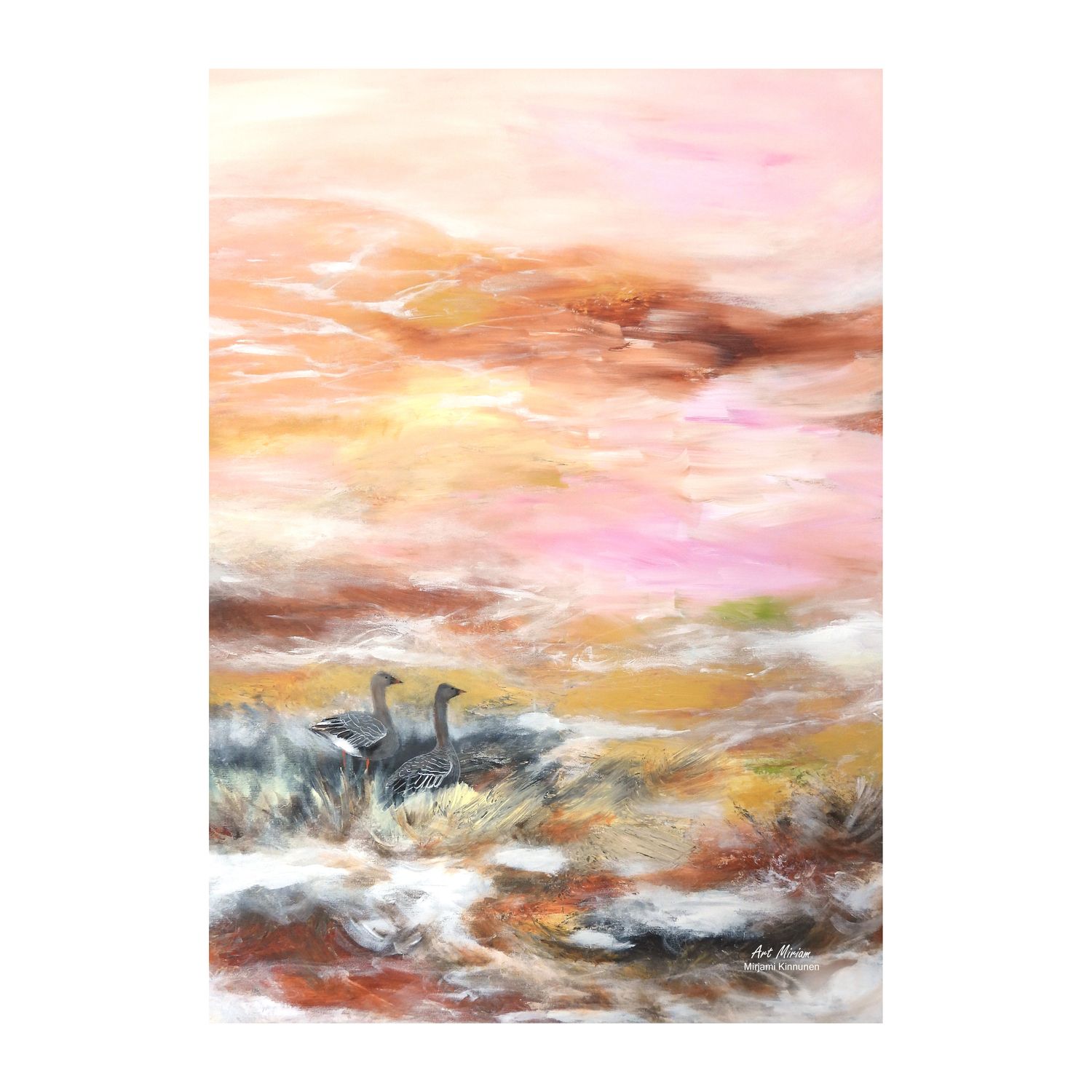Uutta! &quot;Metsähanhet&quot; Juliste 21x30cm.