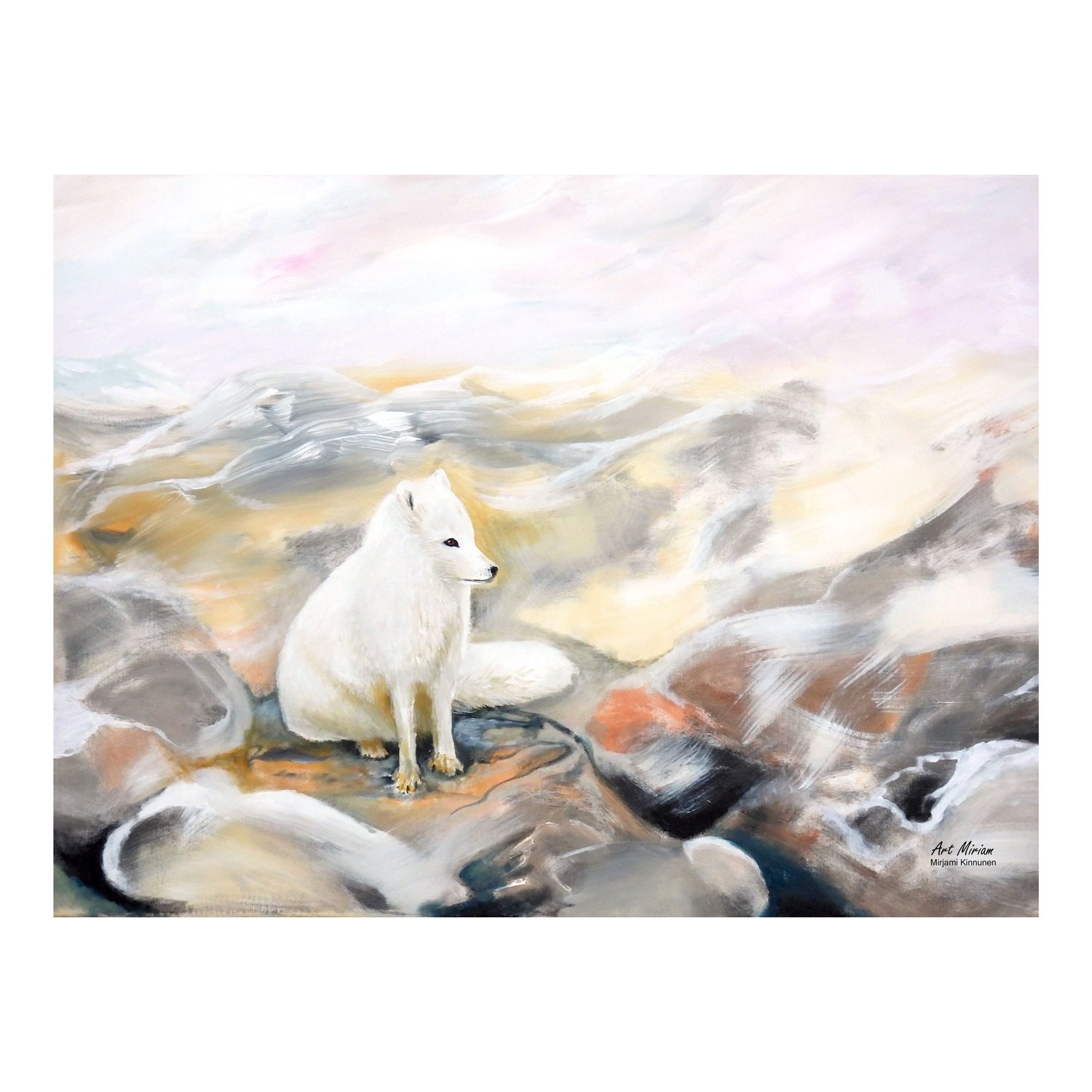 Saatavilla 30.6. alkaen. &quot;Naali&quot; 30x40cm juliste