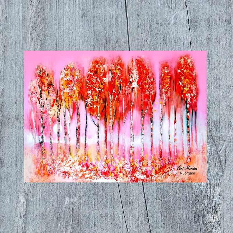 &quot;Ruskapuut&quot;, A6 kortti