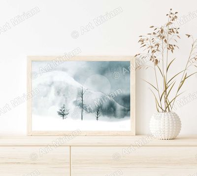 "Kaamos" /"Polar Night" Juliste 21x30cm.