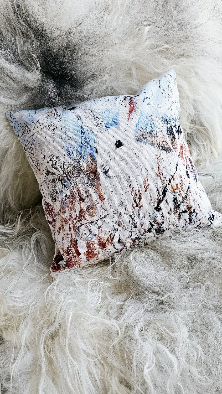 "Metsäjänis" Sisustustyynyliina 40x40cm