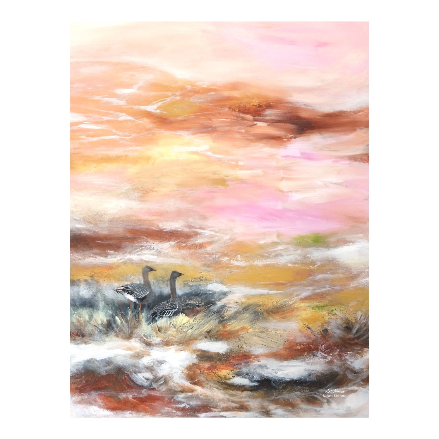"Metsähanhet" 30x40cm juliste