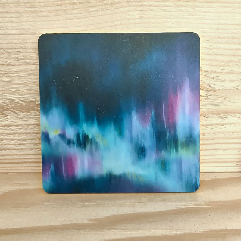Koivuinen lasinalunen "Aurora" 10x10cm