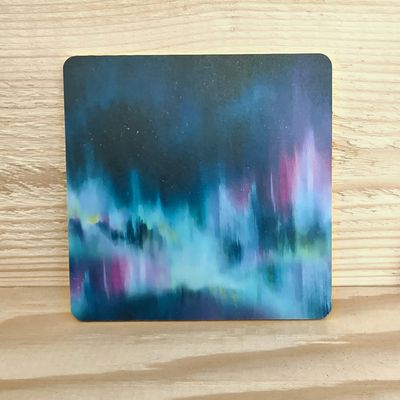 Koivuinen lasinalunen "Aurora" 10x10cm