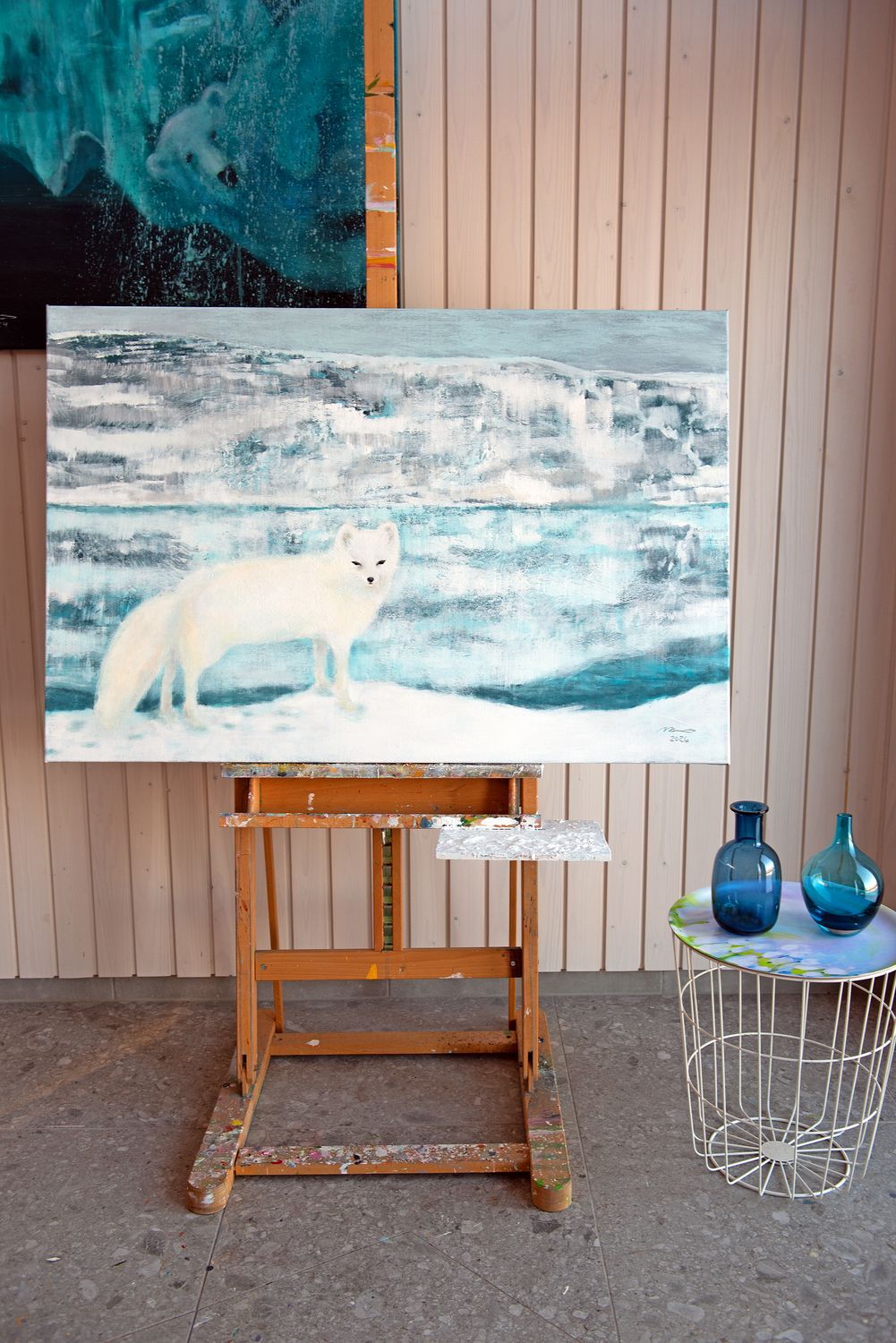 Akryylimaalaus pellavakankaalle 120x80x3cm