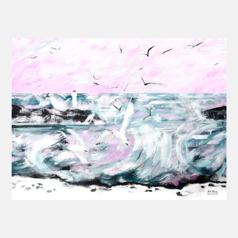 Tulossa uutta huhtikuussa!  "Myrskylinnut" 30x40cm juliste