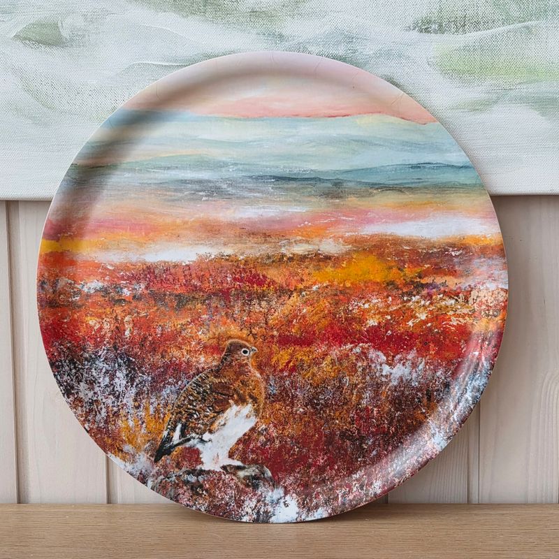 Uutuus! "Erämaa", 40cm koivutarjotin. Tuotekuvat tulossa!