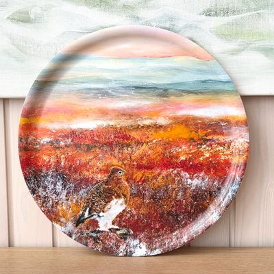 Uutuus! "Erämaa", 40cm koivutarjotin