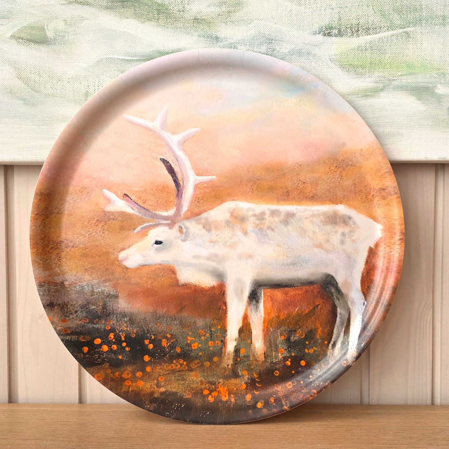 Uutuus! "Hillasuolla", 40cm koivutarjotin