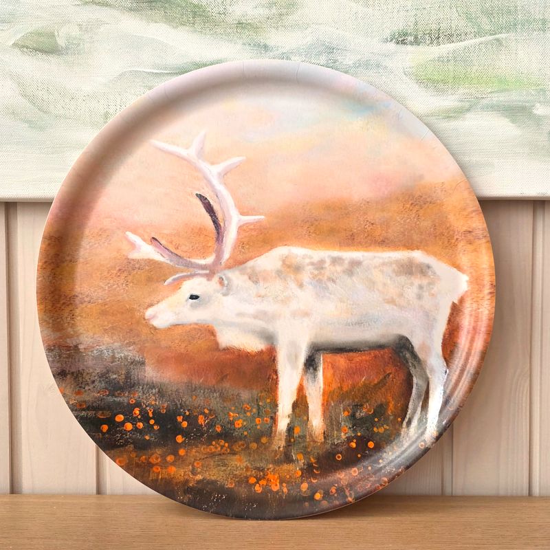 Uutuus! "Hillasuolla", 40cm koivutarjotin. Tuotekuvat tulossa!