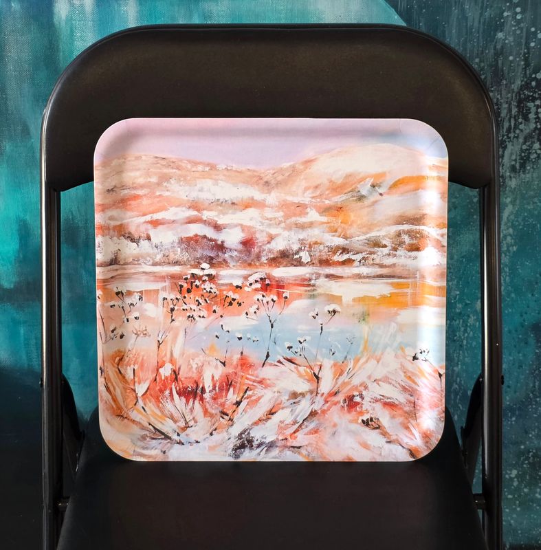 Uutuus! "Aamu:", 33x33cm koivutarjotin. Tuotekuvat tulossa!