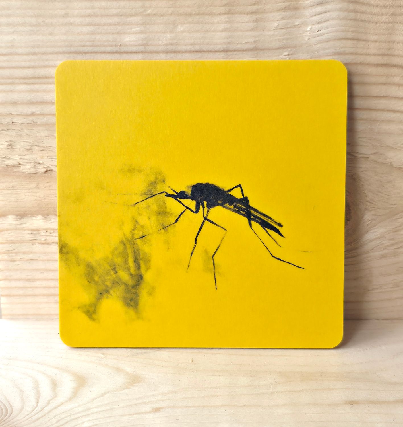 Uutta! Koivuinen lasinalunen "Sääski" 10x10cm.