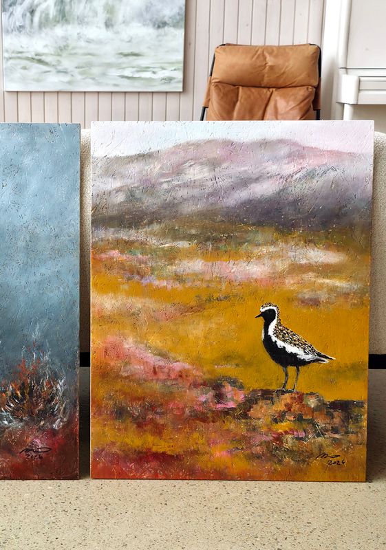 "Kapustarinta" Akryylimaalaus vanerille 60x78x1cm