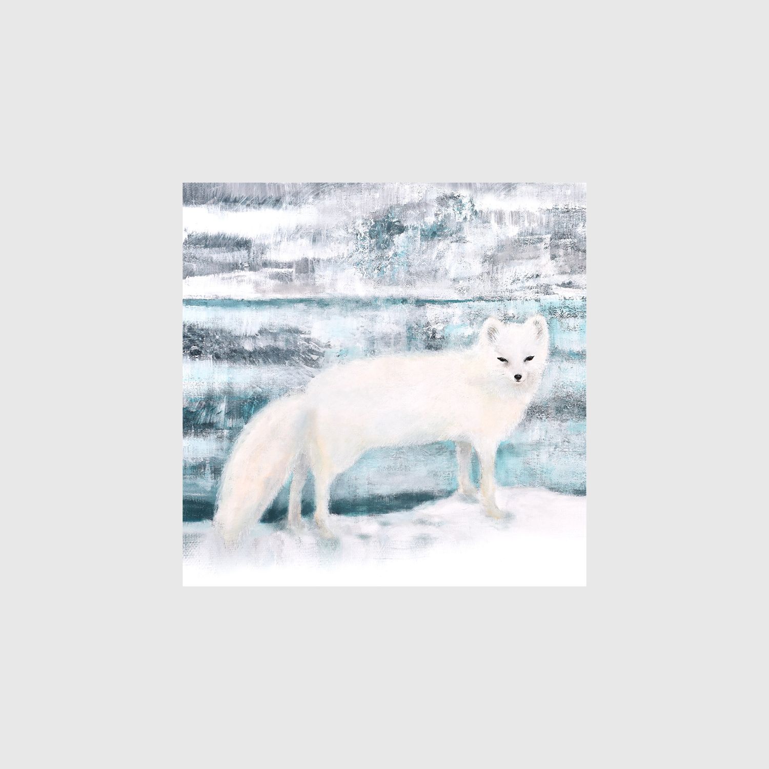 Tulossa uutta! Koivuinen lasinalunen "Arctic Fox" 10x10cm. Saapuu 20.8.