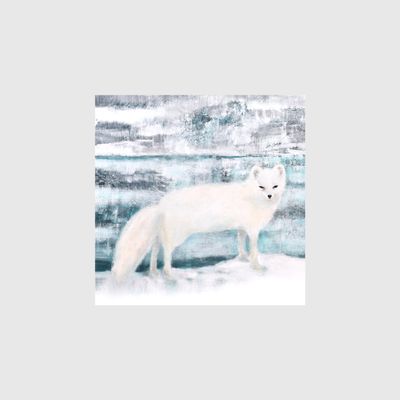 Tulossa uutta! Koivuinen lasinalunen "Arctic Fox" 10x10cm. Saapuu 20.8.
