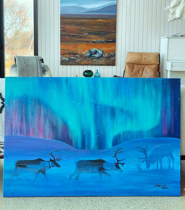 120x80x3cm. Akryyli pellavakankaalle 120x80x3cm. Akryyli pellavakankaalle