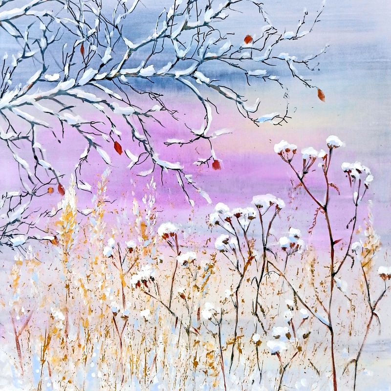 Tulossa uutta 9.10. "Ensilumi", Sisustustyynyliina 40x40cm