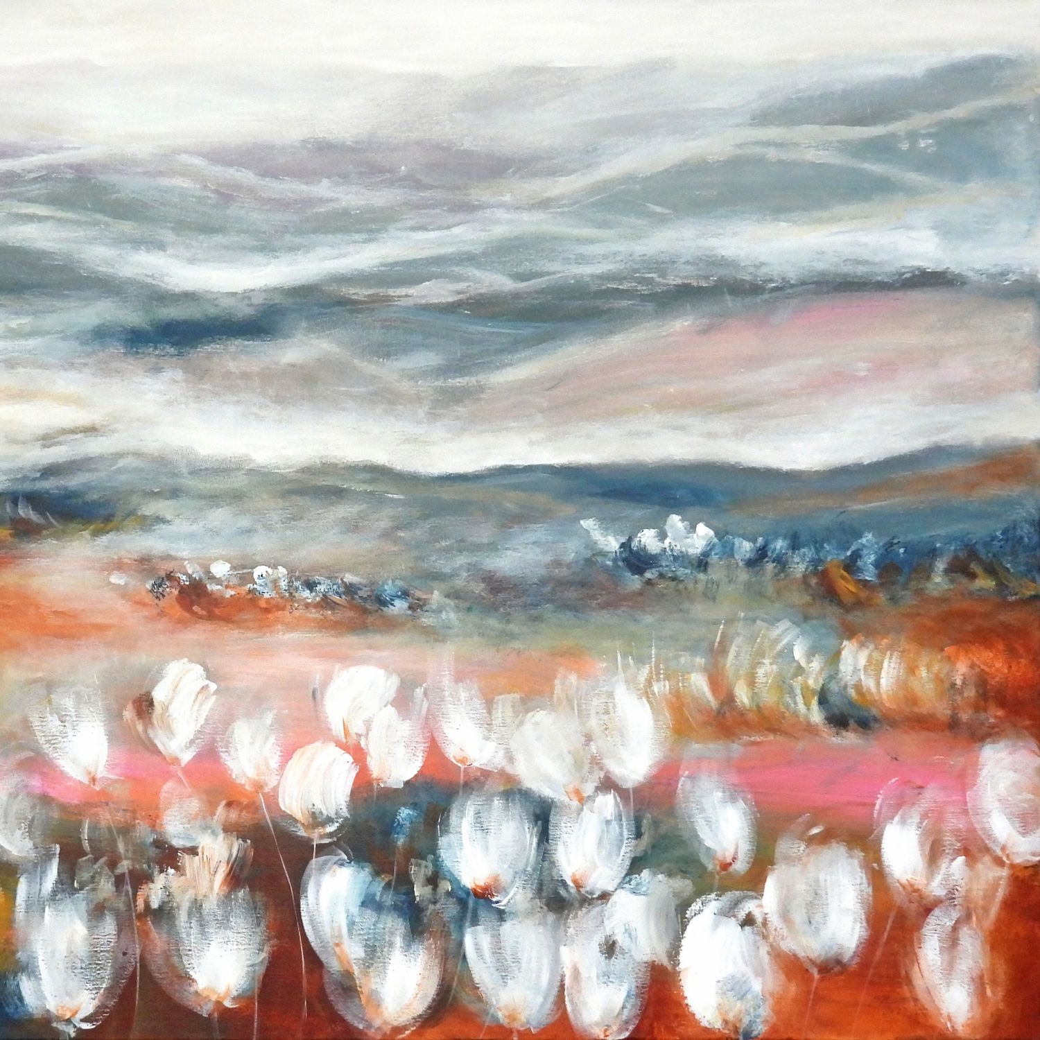 Tulossa uutta 9.10. "Usva", Sisustustyynyliina 40x40cm