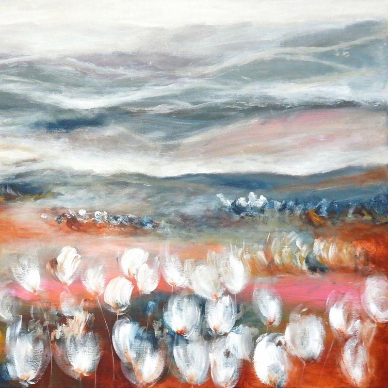 Tulossa uutta 9.10. "Usva", Sisustustyynyliina 40x40cm