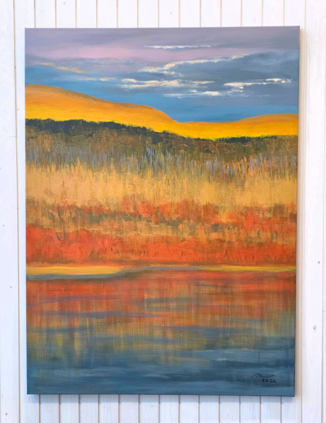 150x110x3cm. Akryyli pellavakankaalle.