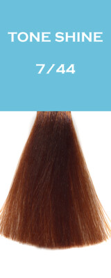 Crème Colorante - Blond Cuivré Profond - 7/44 - Tone Shine - 100 ml - Vitality's