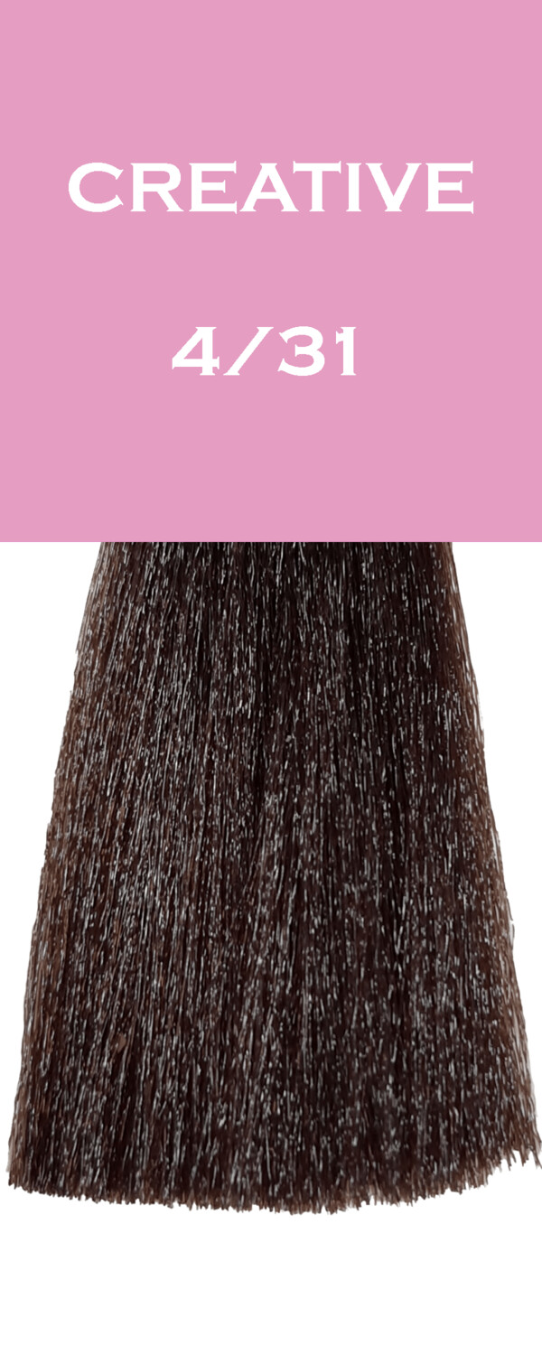 Coloration Creative - Châtain Doré Cendré - 4/31 - 100 ml - Milk_Shake