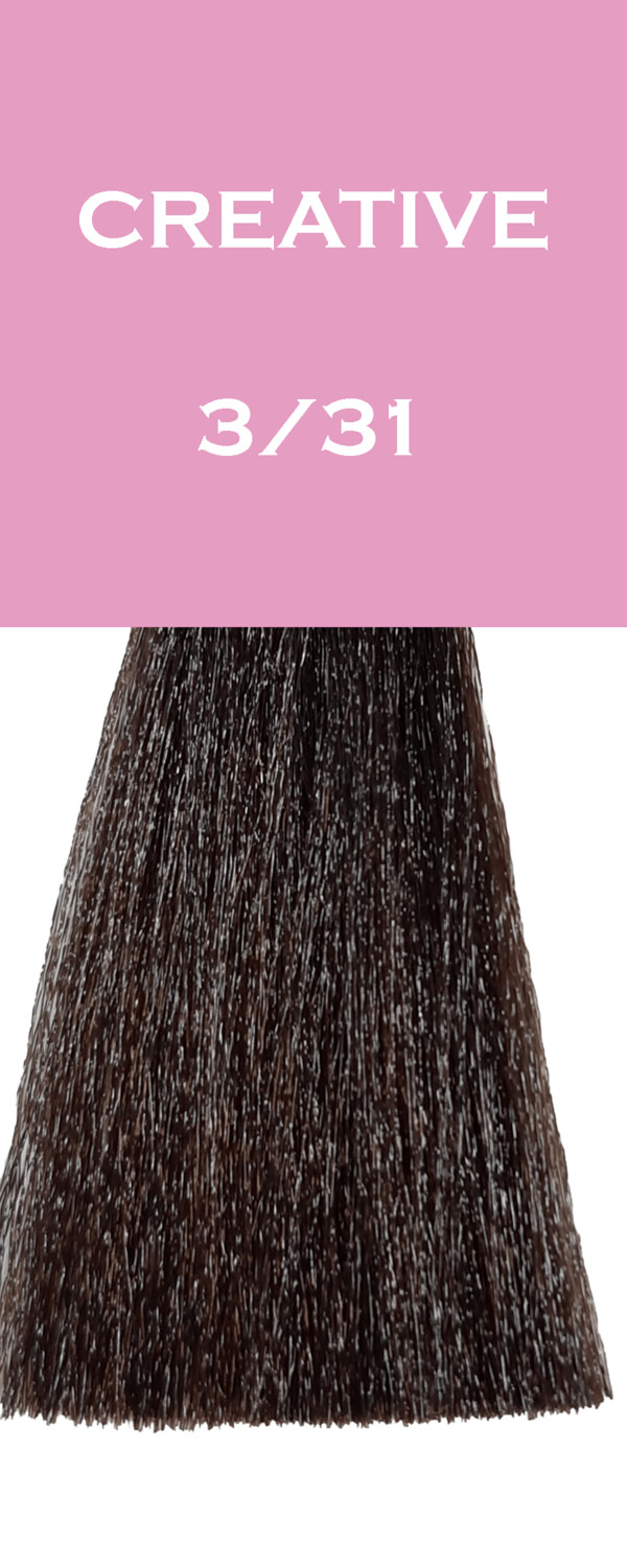 Coloration Creative - Châtain Foncé Doré Cendré - 3/31 - 100 ml - Milk_Shake