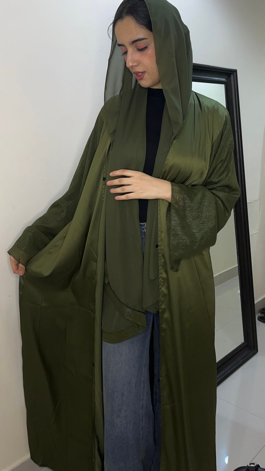 عبايه الاورغنزا اخضر