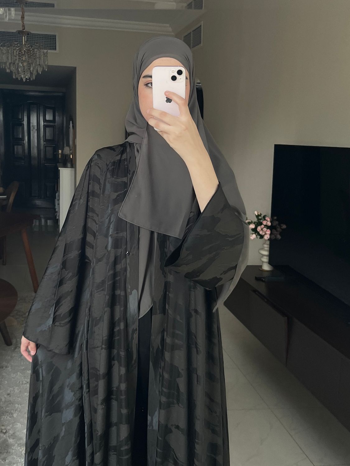 عبايه غيمه زيتي