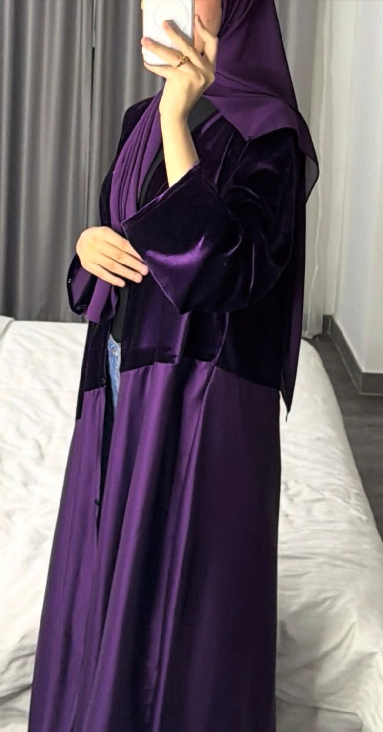 عبايه المخمل بنفسجي
