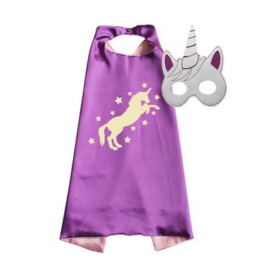 Unicorn Cape and Mask Set Purple