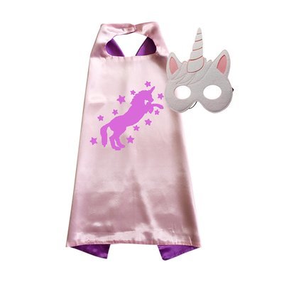 Unicorn Cape and Mask Set  Pink