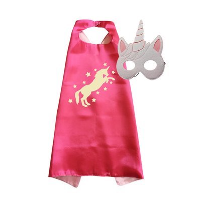 Unicorn Cape and Mask Set Fuschia