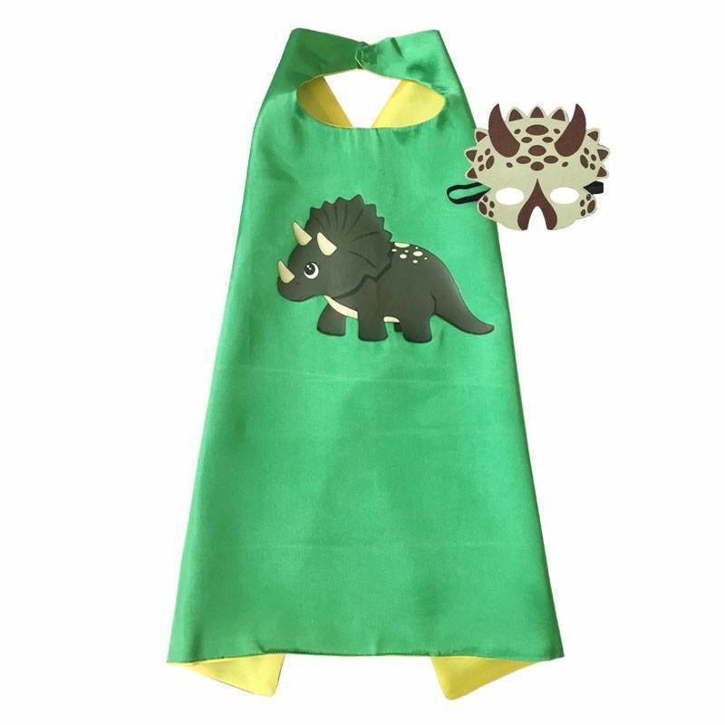 Dinosaur Boy Triceratops Cape and Mask Set