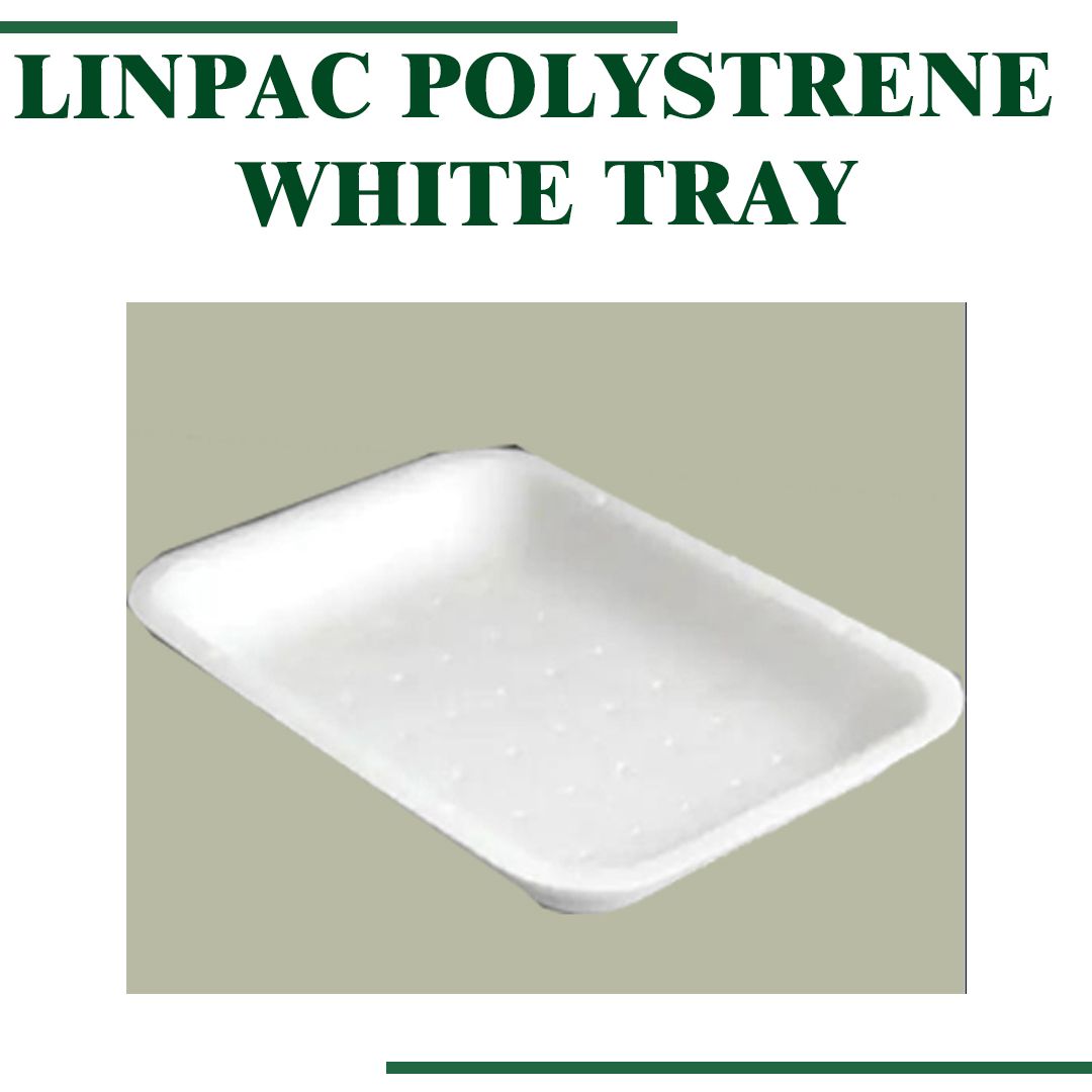 Linpack (d3) polystyrene white tray