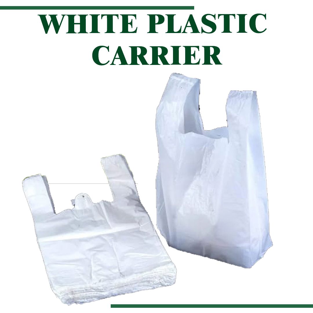 White plastic carrier bag
