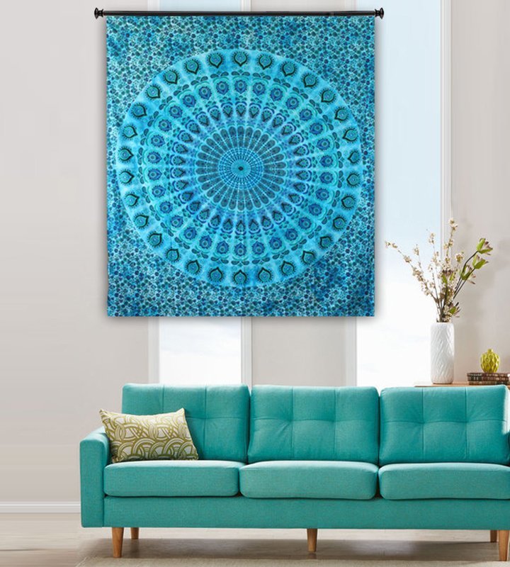 Peacock Mandala Bohemian Wall Hanging Tapestry