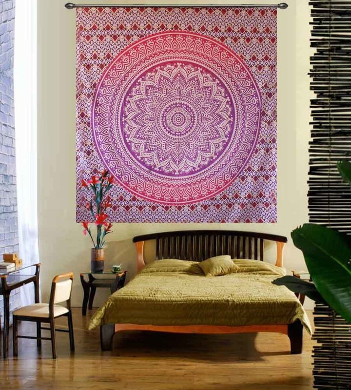 Mandala Ombre Indian Wall Hanging Tapestry