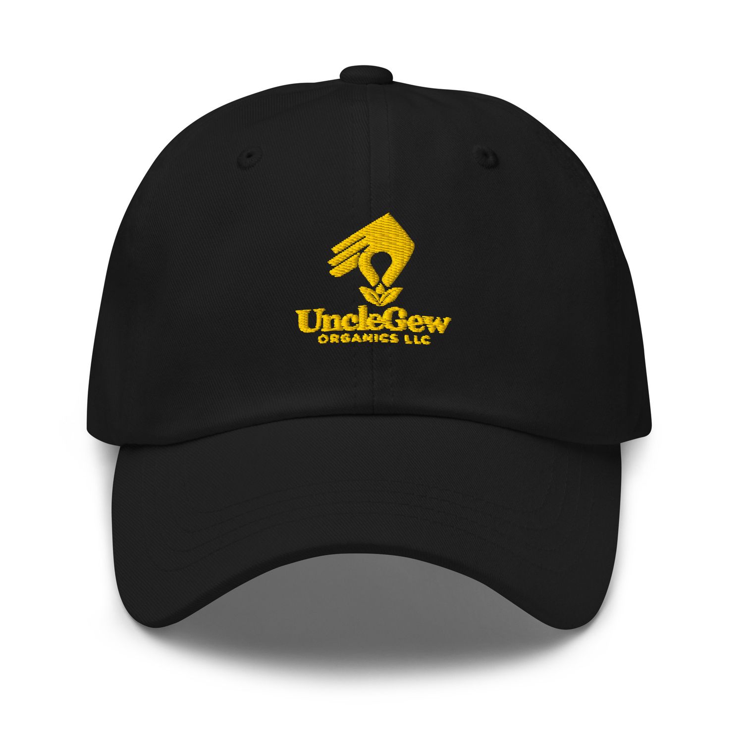 UncleGew Organics Embroidered Dad Hat – Black &amp; Gold