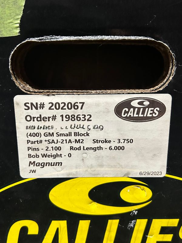 NEW!! - Callies Magnum Crankshaft - SBC