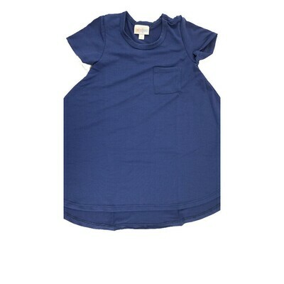 Kids Scarlett LuLaRoe Periwinkle Blue Solid w/ Pocket Swing Dress Size 2 fits kids 2T-4