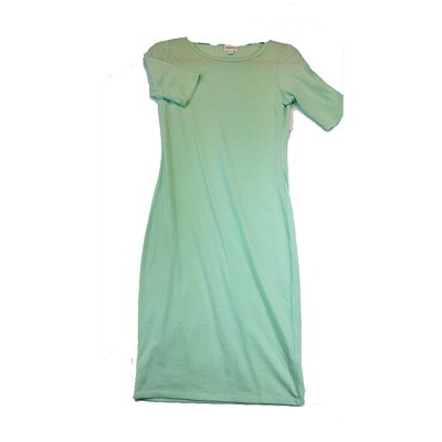LuLaRoe JULIA X-Small XS Solid Mint Green Form Fitting Dress fits sizes 2-4