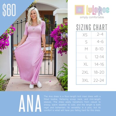 ANA Floor Length LuLaRoe Dress