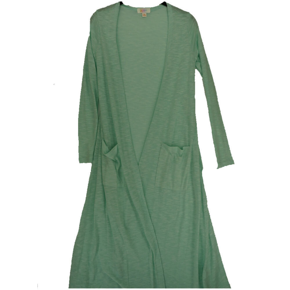 LuLaRoe SARAH X-Small XS Solid Sea Foam Green Cardigan fits Womens sizes 0-4