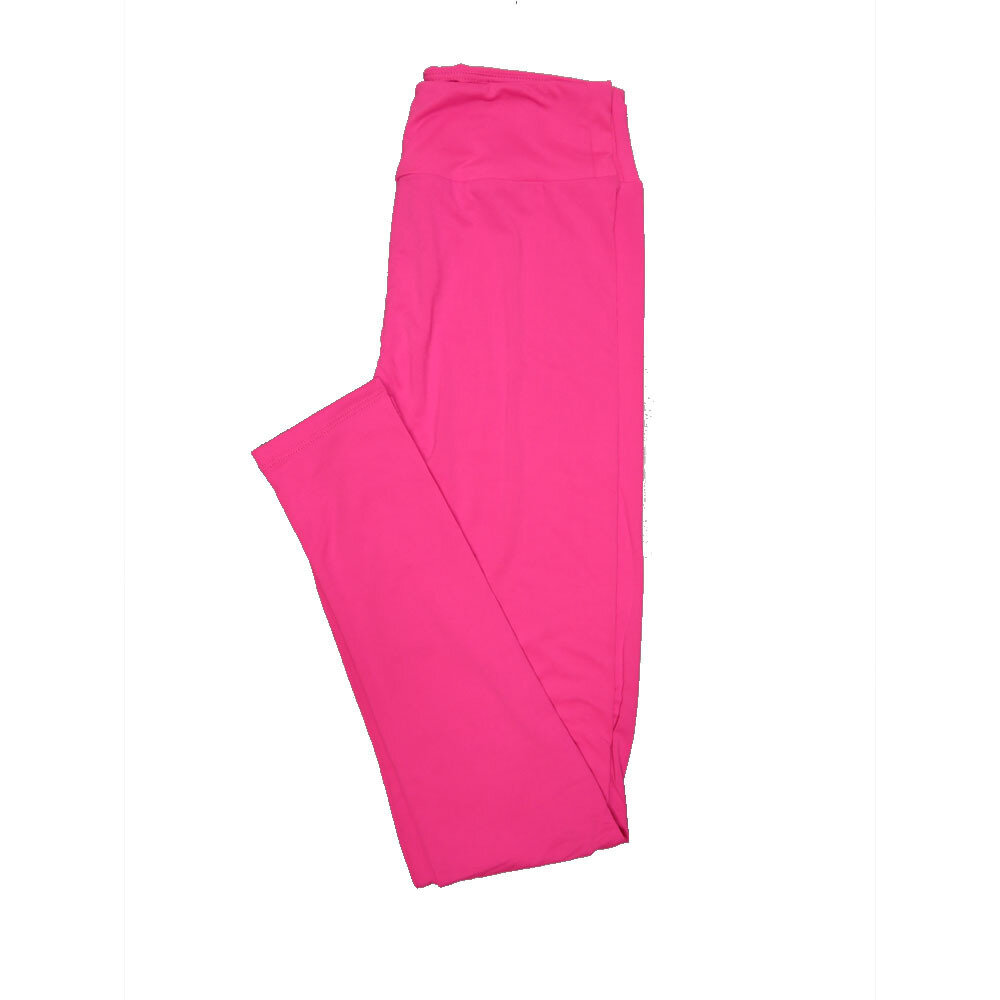 LuLaRoe One Size OS Solid Hot Pink (257537) Womens Leggings fits Adult sizes 2-10
