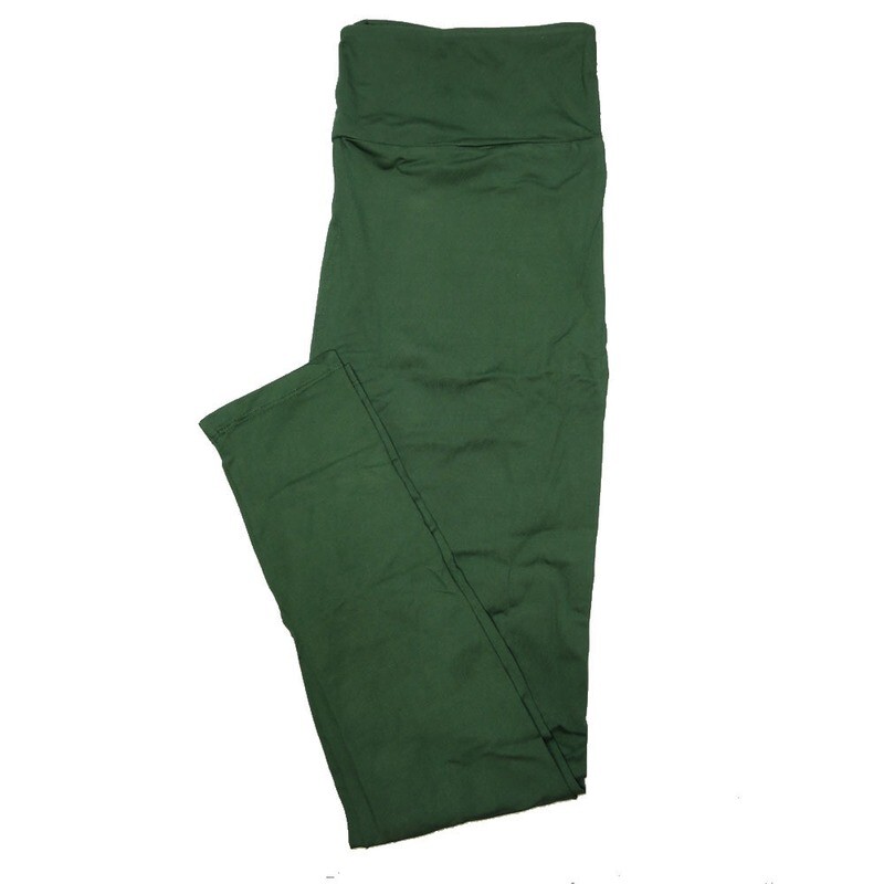LuLaRoe One Size OS Solid Hunter Green (195511) Womens Leggings fits Adult sizes 2-10