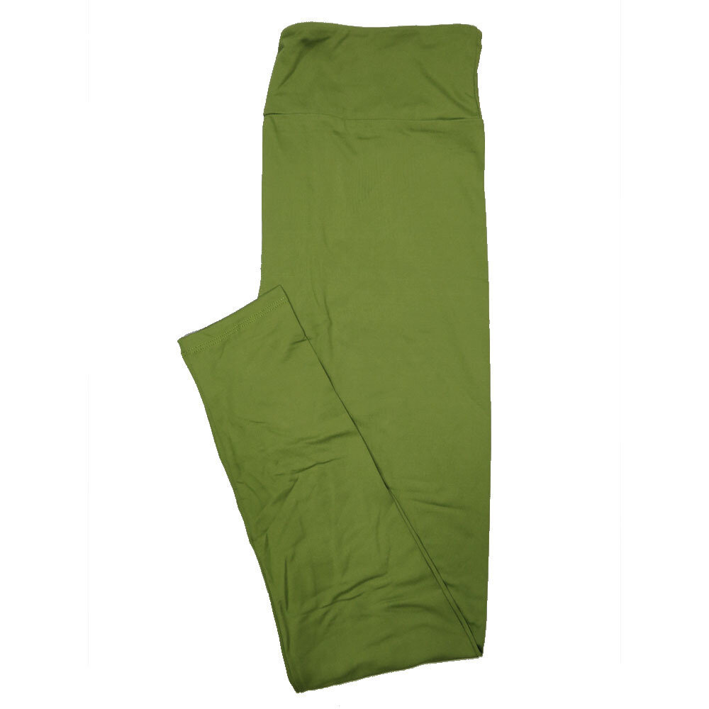 LuLaRoe Tall Curvy TC Solid Olive Green (385-49070) Womens Leggings fits Adult sizes 12-18