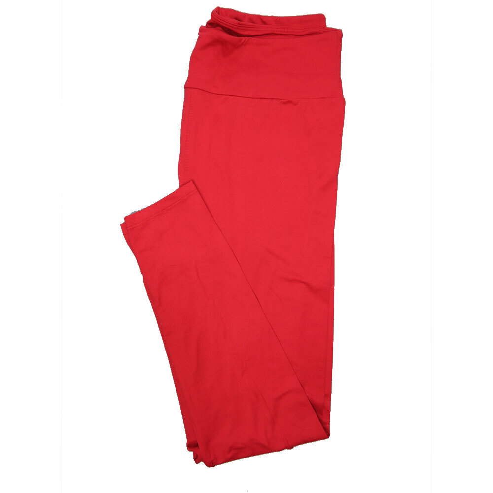 LuLaRoe Tall Curvy TC Solid Red (410-49071) Womens Leggings fits Adult sizes 12-18