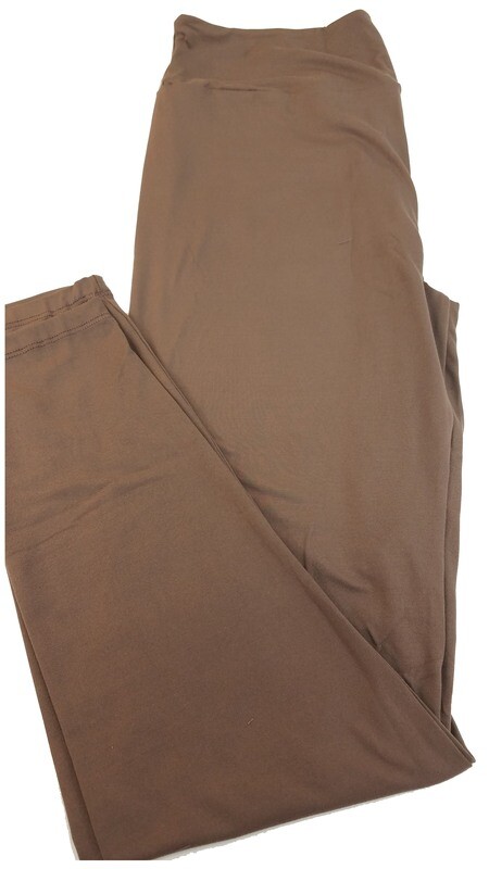 LuLaRoe One Size OS Solid Deep Taupe (181312) Womens Leggings fits Adult sizes 2-10