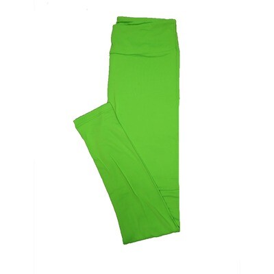 LuLaRoe One Size OS Solid Neon Lime Green (257513) Womens Leggings fits Adult sizes 2-10